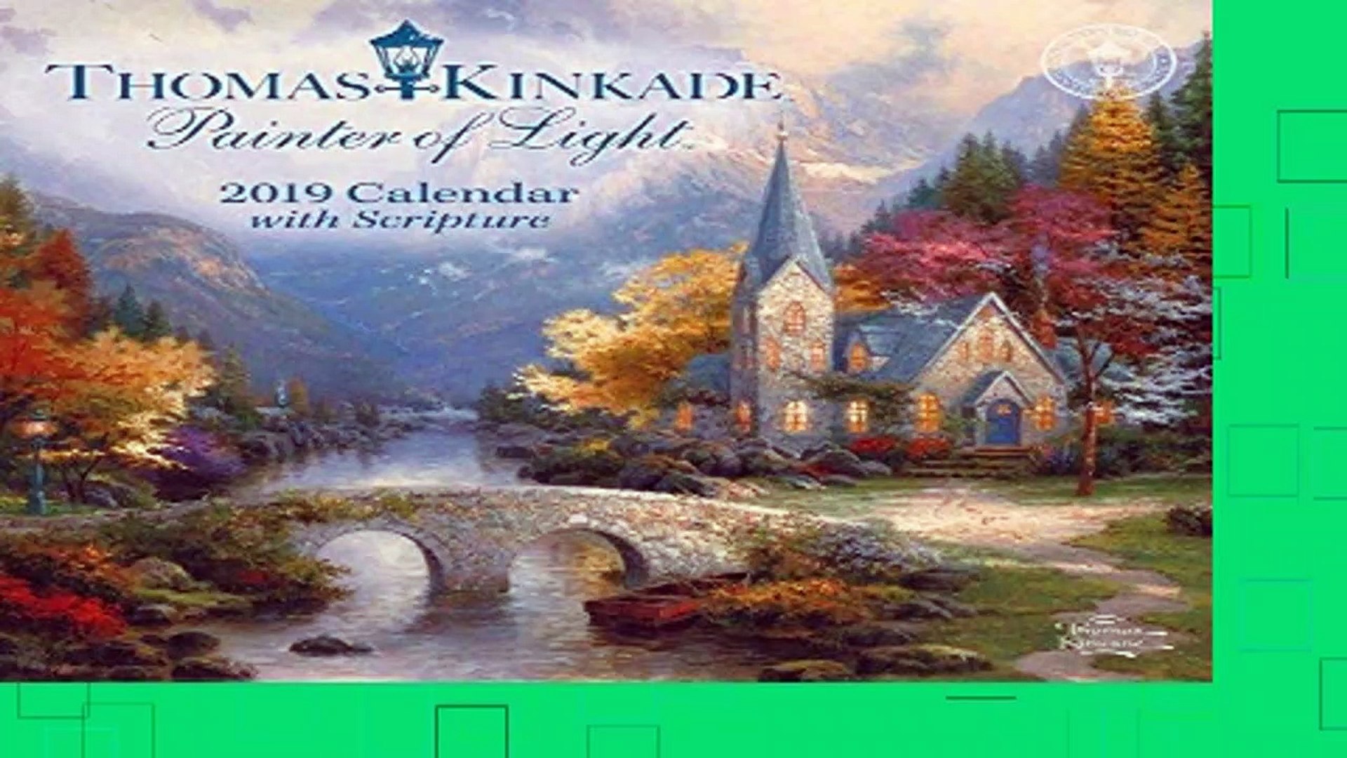 Download Thomas Kinkade Painter Of Light With Scripture 2019 Mini Wall Calendar - 