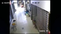 Chinese mall bursts into flames after boy starts a fire in corridor