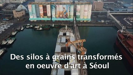 Des silos à grains transformés en peuvre d'art