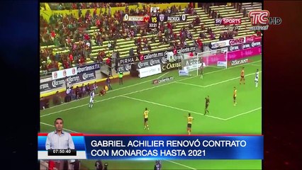 Gabriel Achilier renovó contrato con Monarcas hasta 2021