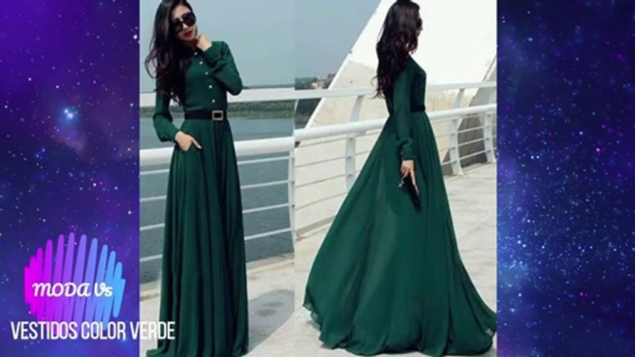 GREEN DRESSES- VESTIDOS COLOR VERDE 2019- MODA V5