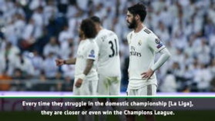 Even if they struggle domestically, Real shine in Europe - Sanz