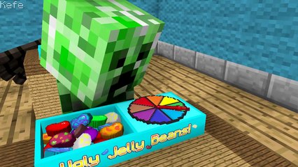 Monster School: JELLY BEANS CHALLENGE! (GROSS!)  - Minecraft Animation
