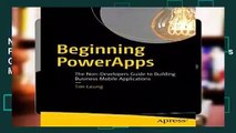 New E-Book Beginning PowerApps: The Non-Developers Guide to Building Business Mobile Applications