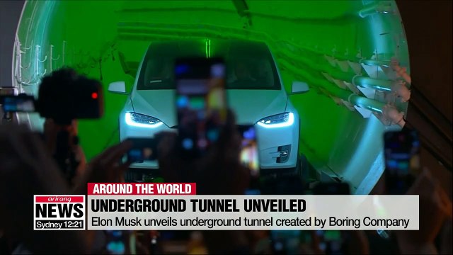 Elon Musk unveils his first Los Angeles-area tunnel