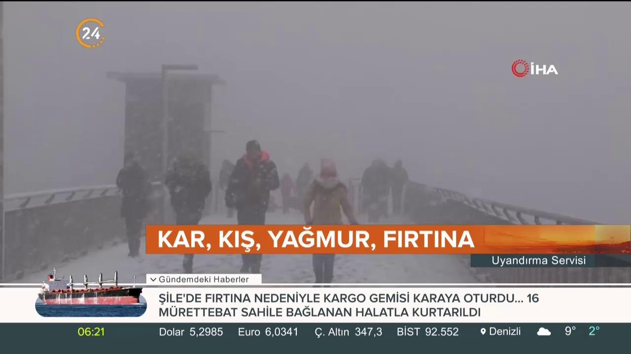Çanakkale'de kar yağdı