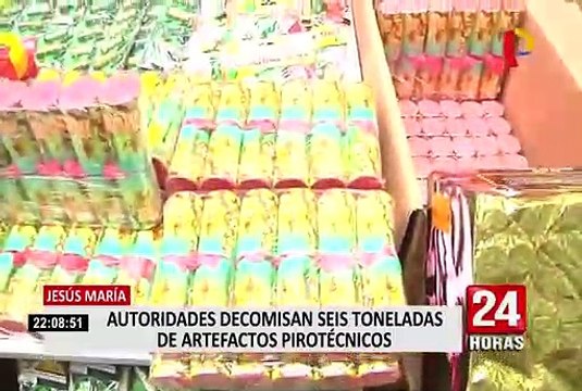 Sucamec muestra seis toneladas de pirotécnicos incautados