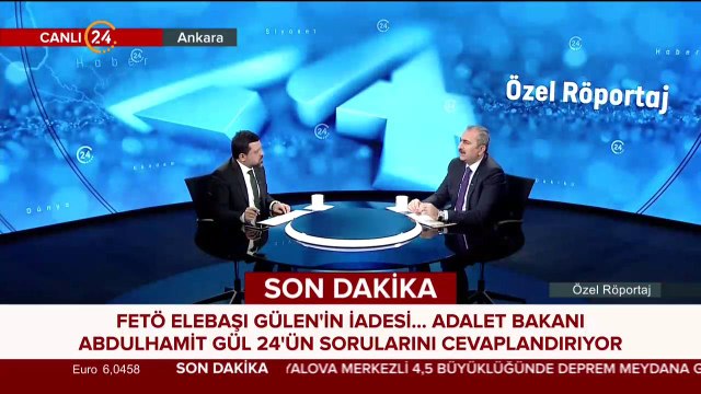 Adalet Bakanı Abdülhamit Gül 24 TV'de