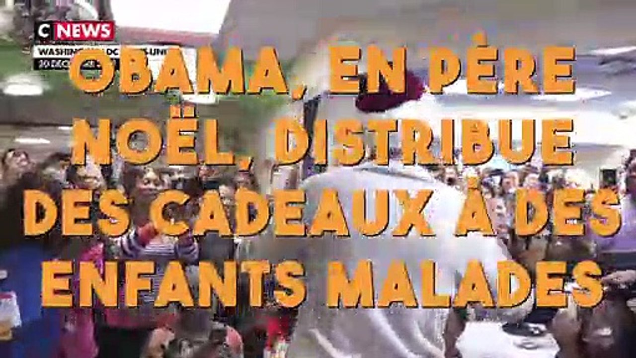 Barack Obama en père Noël distribue des cadeaux à des enfants malades !
