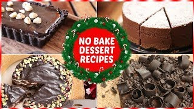 Christmas Special Recipes - Easy No-Bake Desserts - Eggless Chocolate Dessert Recipes