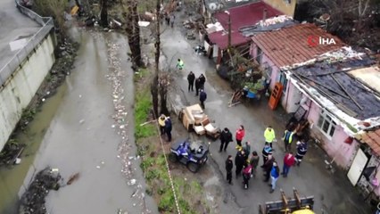 Sarıyer'de Evler Sel Sonrası Harabeye Döndü