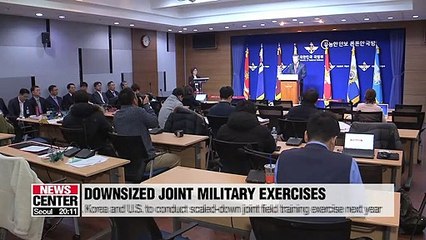 S. Korea and U.S. to conduct scaled-down joint field training exercise next year