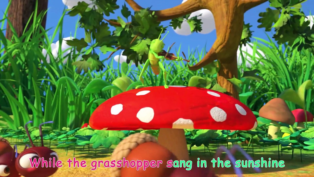The Ant and the Grasshopper - kid color 3D Nursery Rhymes
