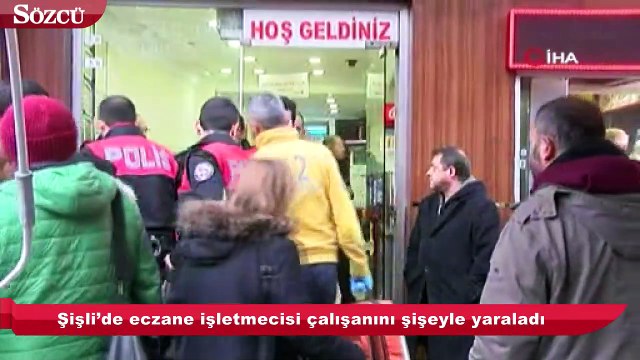 Şişli’de eczane işletmecisi çalışanını şişeyle yaraladı