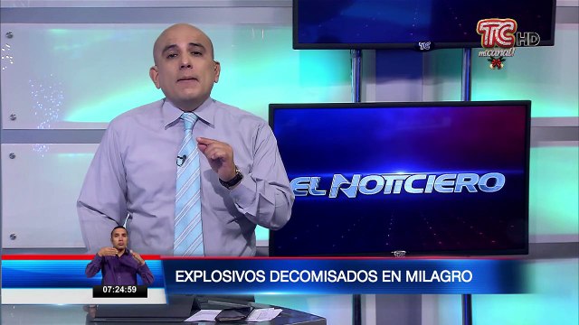 Más de 200 cajas de explosivos fueron decomisados en Milagro