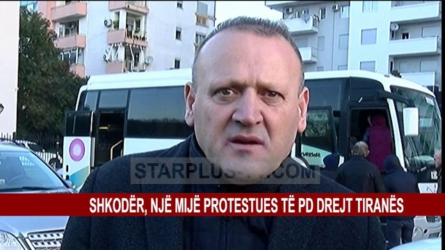 SHKODËR, NJË MIJË PROTESTUES TË PD DREJT TIRANËS