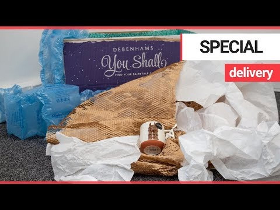 Christmas shopper shocked when mug arrives in huge box | SWNS TV
