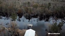 River hits flood stage in areas hit hard by Hurricane Florence