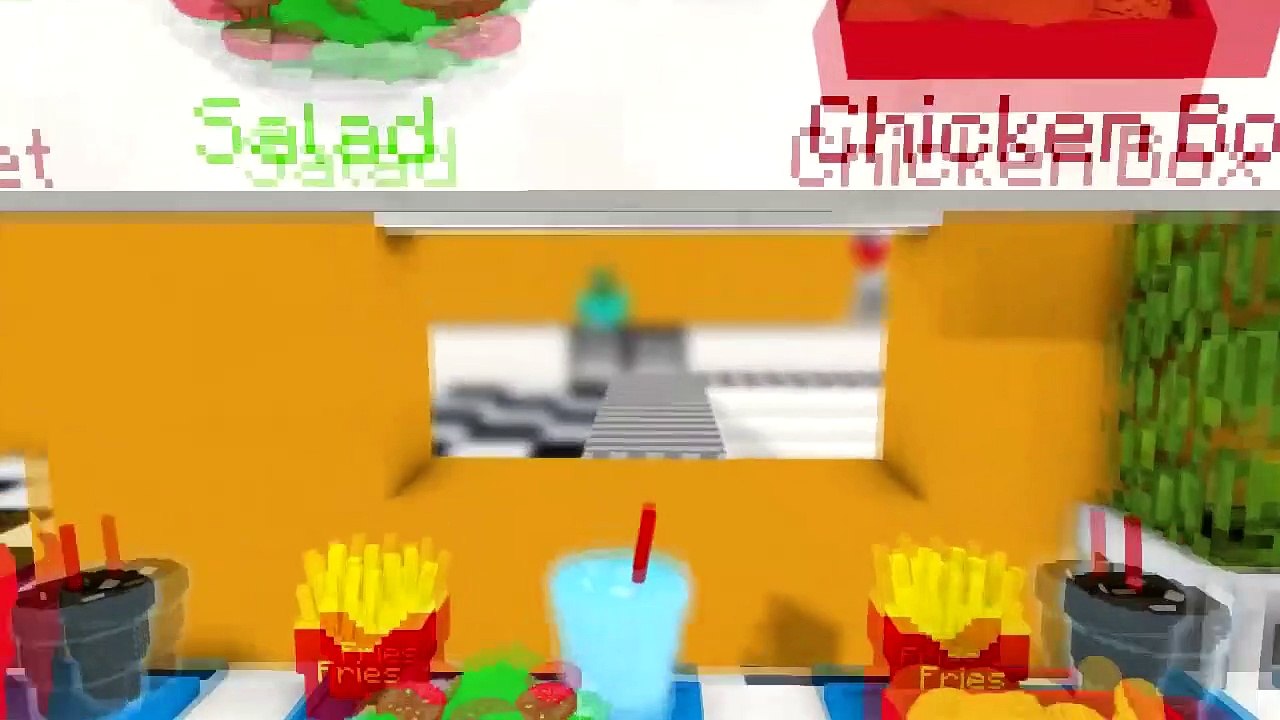 Monster School: WORK AT FRIED CHICKEN PLACE! - Minecraft Animation