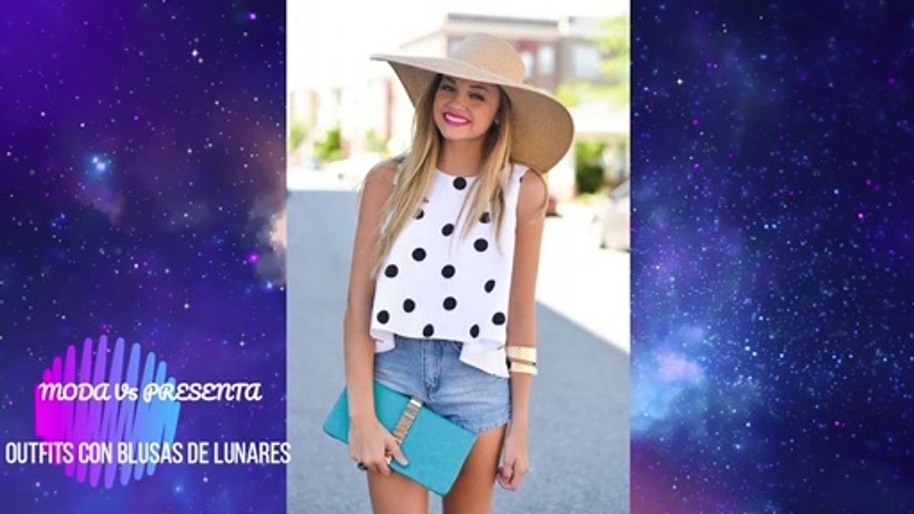 OUTFITS CON BLUSAS DE LUNARES- MODA V5