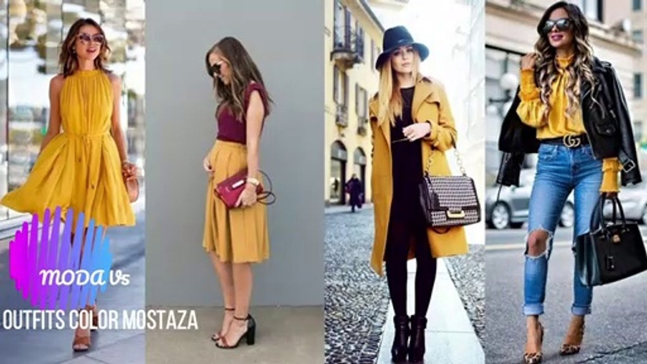 OUTFITS CON EL COLOR MOSTAZA 2019- MODA V5