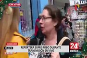 Hondura: roban celular a reportera mientras realizaba transmisión en vivo