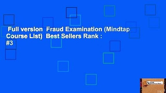 Full version Fraud Examination (Mindtap Course List) Best Sellers Rank : #3