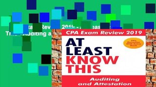 CPA Exam Review 2019 - At Least Know This - Auditing and Attestation Complete