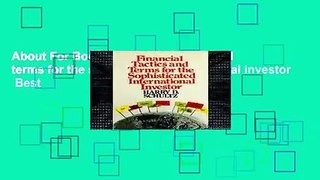 About For Books  Financial tactics and terms for the sophisticated international investor  Best