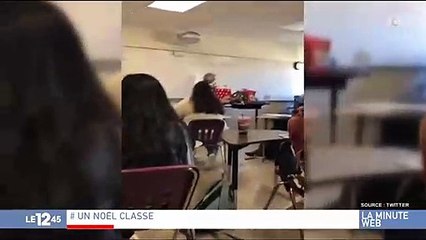 Buzz : Seule pour Noël, ces étudiants américains font une belle surprise à leur professeur - Regardez