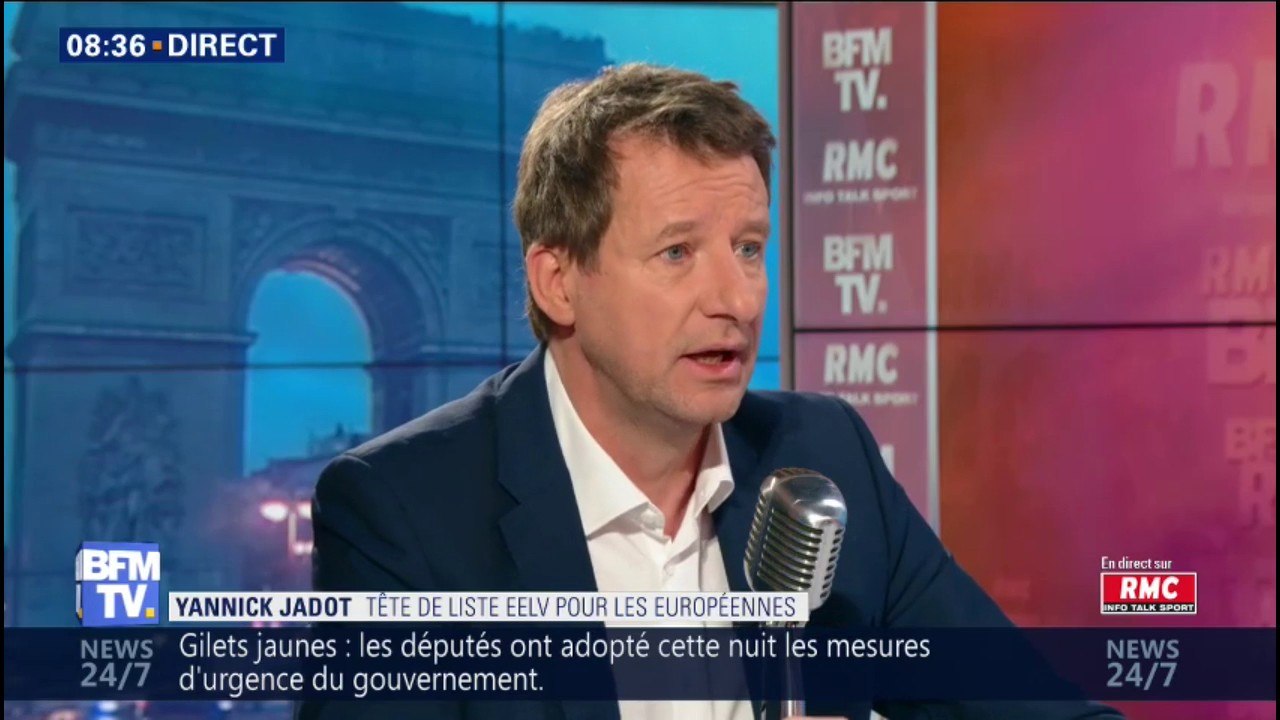 Gilets jaunes: Jadot fustige le Rassemblement national, les Républicains et la France insoumise "d'attiser les braises"