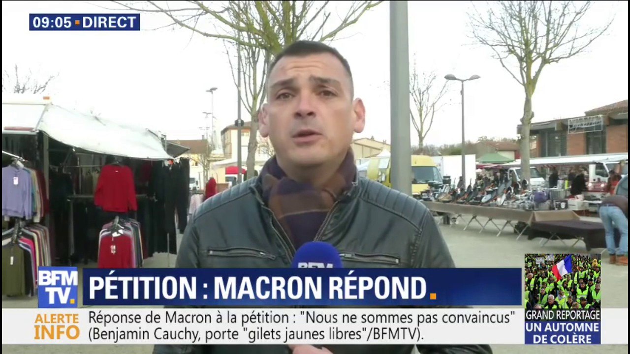 Benjamin Cauchy (gilet jaune) "pas convaincu" de la réponse du Président à la pétition