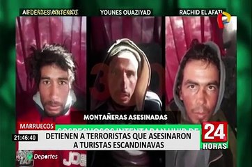 Marruecos: capturan a terroristas que mataron a turistas