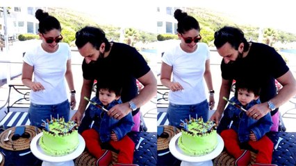 下载视频: Taimur Ali Khan Enjoy Birthday with Kareena Kapoor Khan & Saif Ali Khan| Boldsky