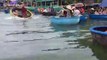 You spin me right round! Tourists take spinning basket boat challenge