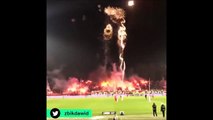 Crazy Fireworks During Zagłębie Sosnowiec and Legia Warsaw!