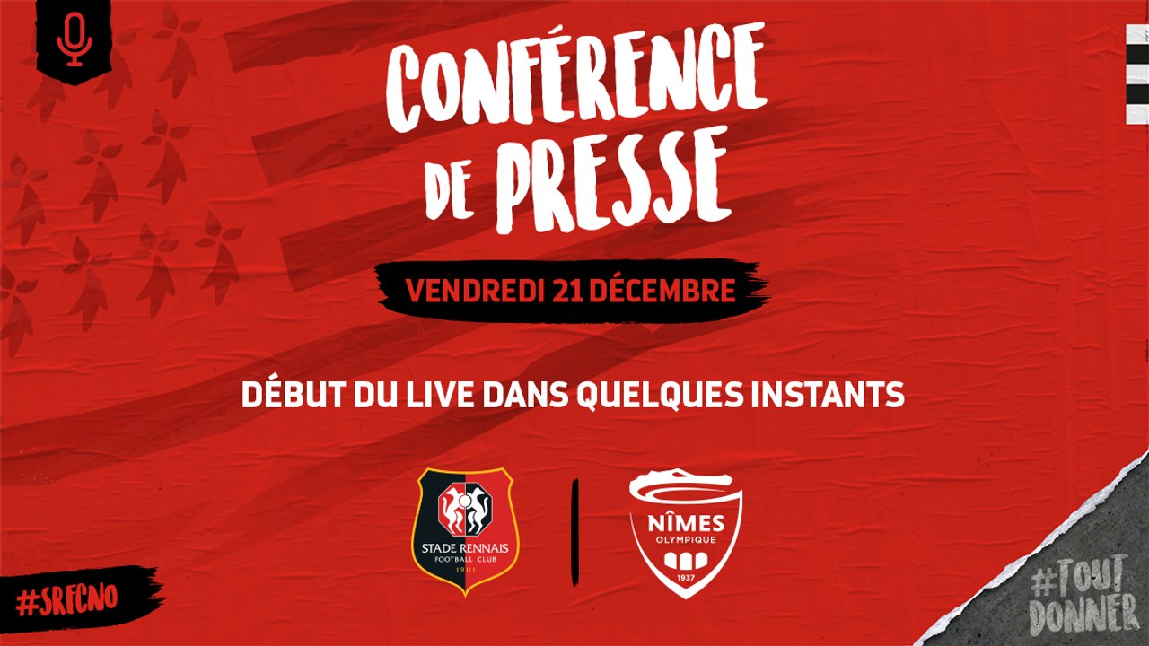J19. Stade Rennais F.C. / Nimes : conférence de presse