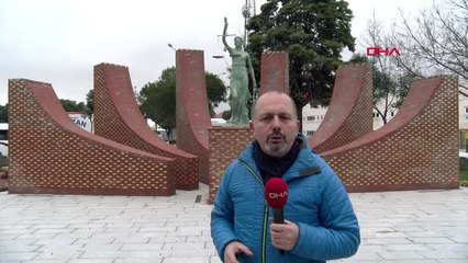 Çanakkale Büyükerşen'in 'Adalet Heykeli' Çanakkale'deki Yerini Aldı