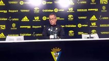 Rueda de prensa de Cervera antes del Cádiz-Deportivo