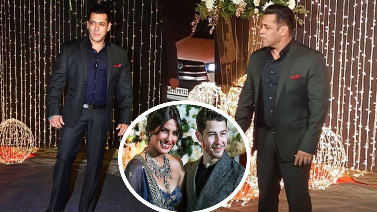 Priyanka - Nick Reception: Salman Khan arrives in Dabangg style; Watch Video |FilmiBeat