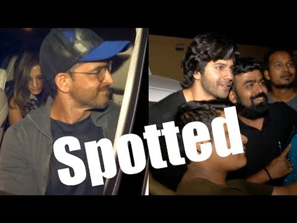 Hrithik Roshan and Varun Dhawan spotted at PVR...