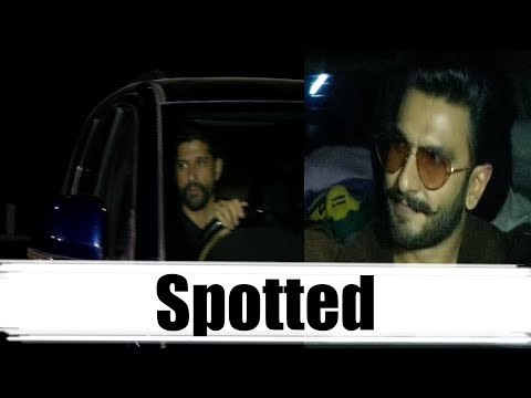 Ranveer Singh spotted leaving Farhan Akhtar's house