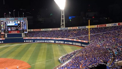 2014.8.10 多村仁志選手のホームラン時の横浜スタジアム YOKOHAMA STARNIGHT 2014