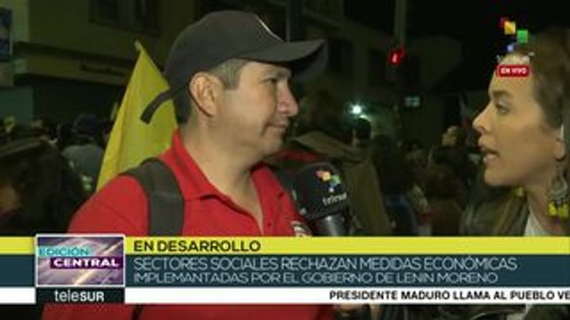Sectores sociales de Ecuador rechazan medidas económicas del gobierno