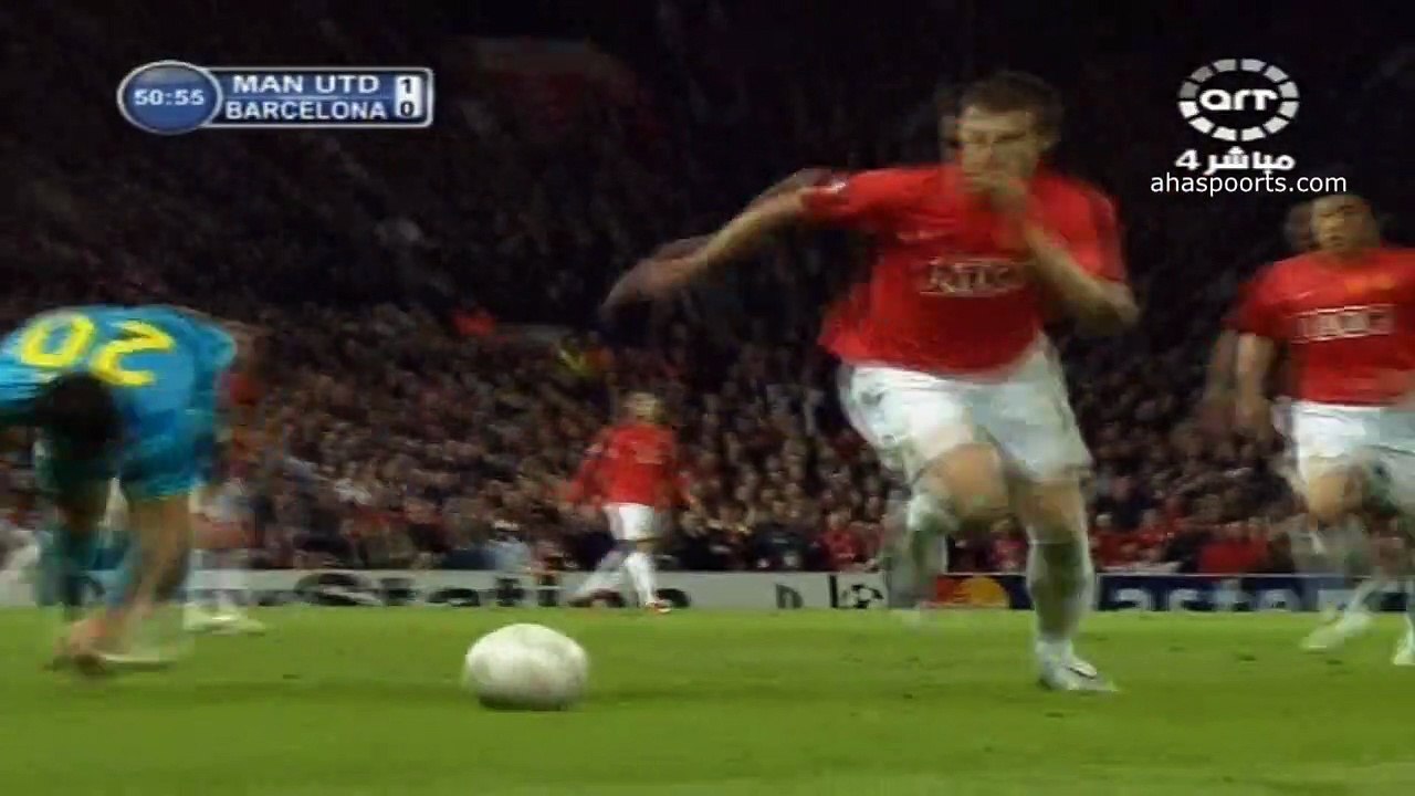 الشوط الثاني مباراة مانشستر يونايتد و برشلونة 1-0 اياب نصف نهائي دوري الابطال 2008