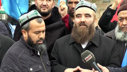 Doğu Türkistan için yürüyen grup Düzce'de