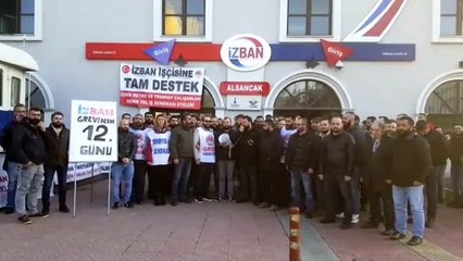 VİDEO | Grevdeki İZBAN işçilerinden direnen tüm işçilere selam