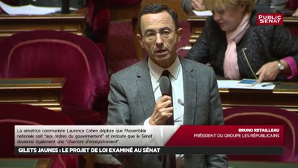 Retailleau sur le texte gilets jaunes : "Ce ne sera pas un vote d’adhésion, mais un vote de responsabilité, car nous avons des réserves"