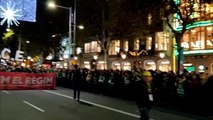 la manifestación 'Tumbemos el régimen' en Barcelona