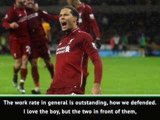 I love van Dijk - Klopp hails defender